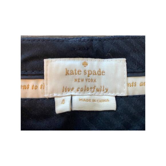 KATE SPADE BLACK BERMUDA TROUSER SHORTS SIZE 4 - Picture 9 of 9